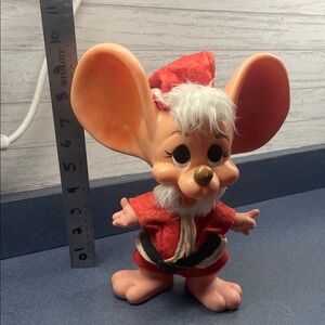 Vintage Mouse  Roy des of fla big ear mouse Santa 1970